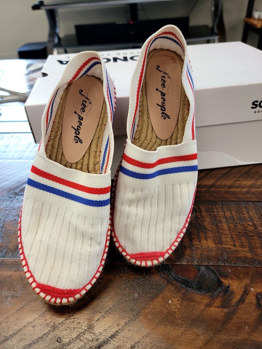 Knitted stretch espadrilles